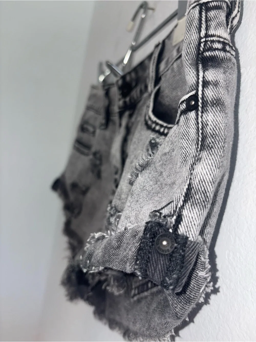 Bullhead Denim Distressed Mini Slouchy Shorts